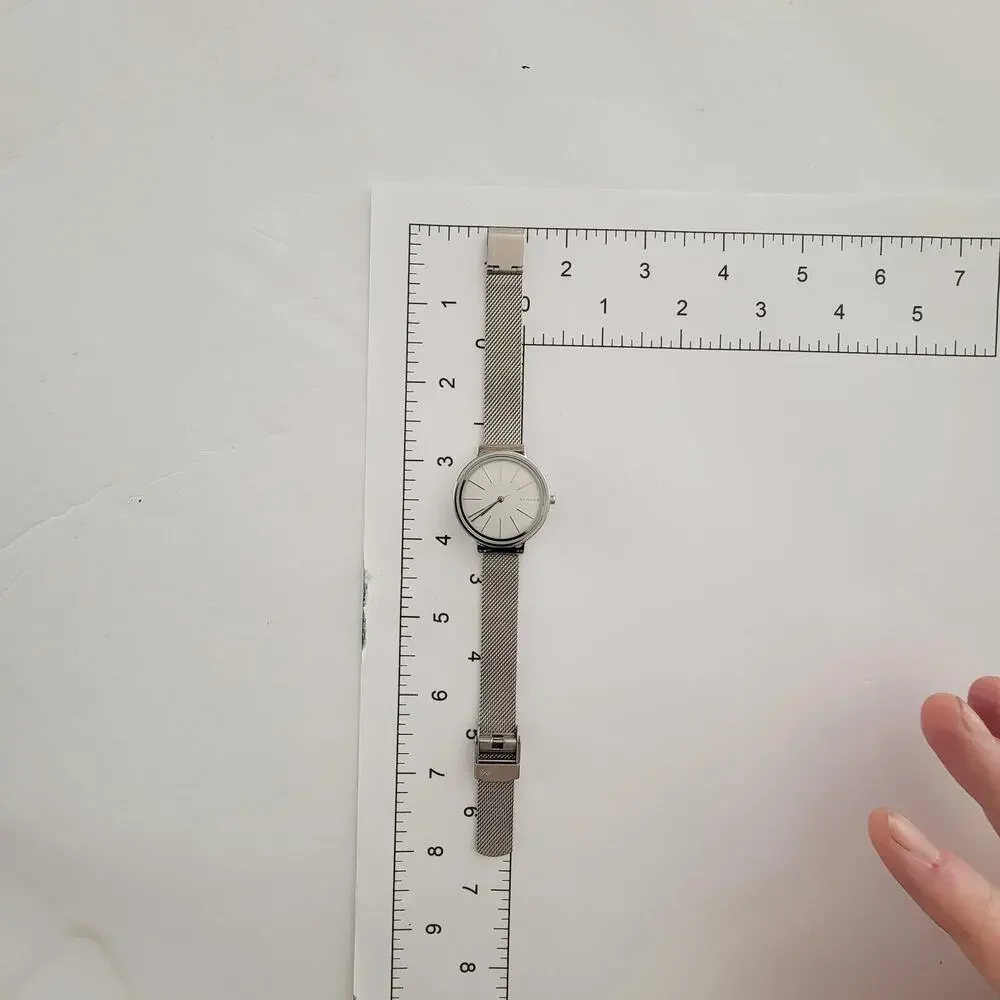 Skagen Womens Watch White Dial Silver Case Stainless Mesh Bracelet SKW2478